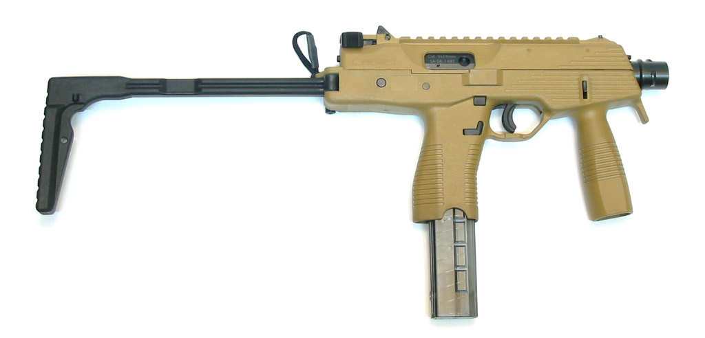 沙 色 枪 身 的 TP9 卡 宾 枪.在 北 美 属 于 SBR 的 分 类.
